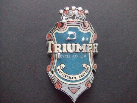 Triumph fietsen en motorfietsen balhoofdplaatje